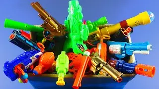 Full Box of Huge Realistic Guns and Pistol Toys with Equipment!3365 Police Revolver Super Toy Pistol