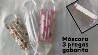 Gabarito para máscaras com 3 pregas.