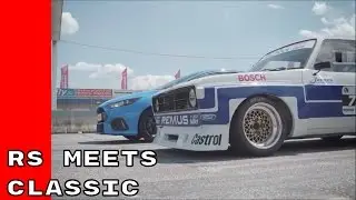 Ford Focus RS Meets Classic Ford Escort Race Car
