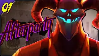 Let's Play Afterparty Game Part 1 - Escape Hell, from the Oxenfree Devs - Blind PC Gameplay