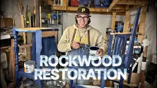 LIVE Furniture Makeover: Sanding Repairs & First Coat of Dark Blue Chalk Paint