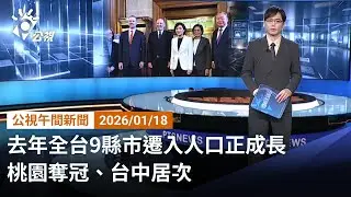 20260118 公視午間新聞 完整版｜去年全台9縣市遷入人口正成長 桃園奪冠、台中居次