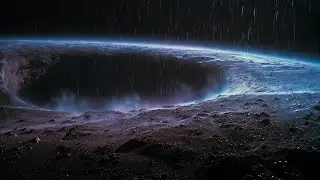Soft Rain Inside a Crystal Alien Dome 🌧️ Calm Night Sounds