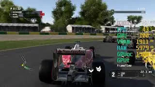 Radeon Vega 8 Graphics Overclocked -- AMD Ryzen 3 3200G -- F1 2016 Benchmark