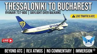 🔴 LIVE: Aegean to Danube! 🇬🇷✈️🇷🇴 Quick Winter Hop | Ryanair 737-800 (LGTS-LROP)