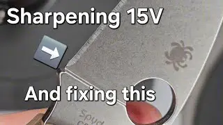 Sharpening 15V steel | Spyderco lil native | TSPROF pioneer | diamond stones.