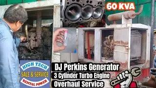 GENERATOR DJ PERKINS 3 Cylinder Turbo Diesel Engine Full Overhaul Service By High Tech Power Gensets