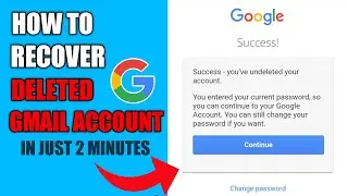 How to Recover Deleted Gmail Account | Recover Deleted Gmail Account After 30 Days(without password)