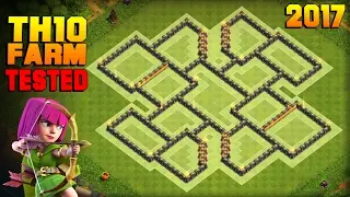 Clash of Clans | TH10 Farming Base 2017 | TESTED IN CHAMPION LEAGUE! | BEST Town Hall 10 Hybrid Base