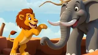The lino and elephant friendship story #viral #video #trending #@The AI cartoon lab 