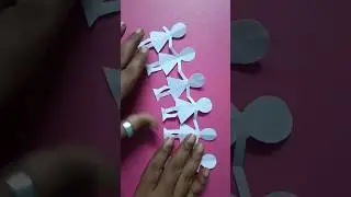 DIY Dancing Girls | 2 Minutes Craft | Paper Cutting | #Shorts #youtubeshorts #art #short #easycutt