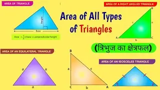 area of all types of Triangles 🔺️ | त्रिभुज का क्षेत्रफल