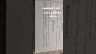 #covalantbond#chemistry#b.sc1styear#organicchemistry