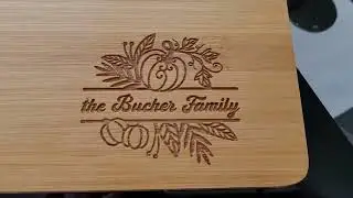 Dollar Tree laser items - Bamboo cutting board, XTool CO2 laser
