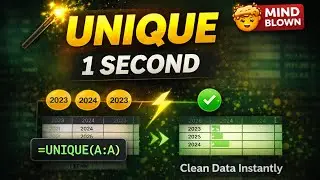 UNIQUE Function in Excel &ndash; The Smart Way to Clean Data ✅