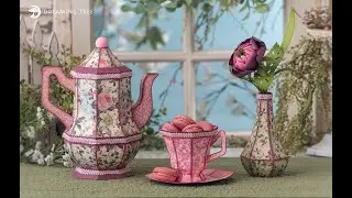 Papercraft--Dreaming Tree Vintage Teapot and Cup
