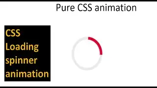 Pure CSS Ring Loader Animation | HTML and CSS Border Spinner Animation | Pure CSS Loading Animation