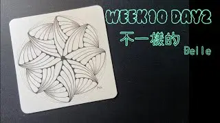 禪繞畫練習 Week10 Day2 不一樣的Belle