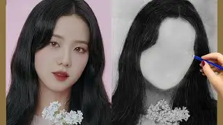 Kim Jisoo BLACKPINK Portrait Drawing | Realistic Fan Art