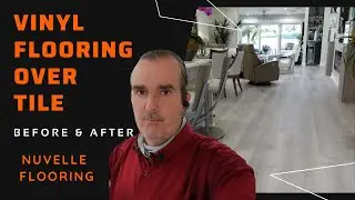 VINYL FLOORING INSTALLATION OVER TILE, TIPS & TRICKS VINYL PLANK for BEGINNERS, BEFORE AND AFTER DIY