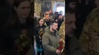 Sanna Morin attend the funeral of neo-Nazi Right Sektor commander Dimitry Kotsyubaylo