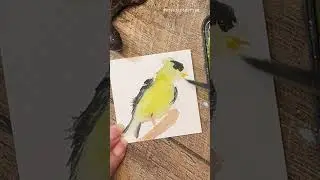 We needed a yellow bird for my next painting #finch #watercolor #art #mini #godisgood