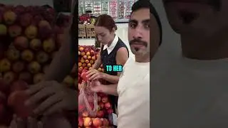 Husband pranks his wife with some apples 😂(🎥IG/@noraandkhalid)