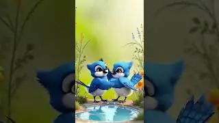 Cute blue jay animation
