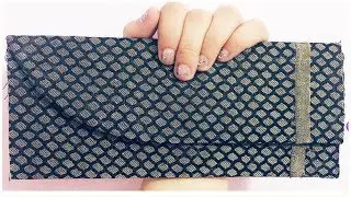 DIY Fabri & Cardboard clutch / Diy clutch purse no sew /Diy clutch purse at home