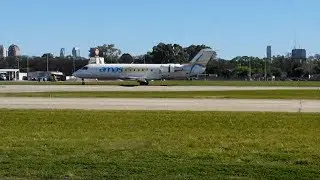 Amaszonas Uruguay Bombardier CRJ-200 CX-LVA landing at Aeroparque