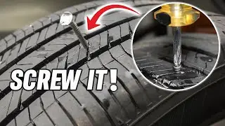 Fixing A Flat Tire Using A SCREW! The Results Will Shock You! DIY How To