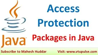 Access Protection in Java  User-defined Packages How to Create and Import a Package by Mahesh Huddar