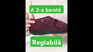 Pantofi confortabili, reglabili, OrtoMed&reg; 6051-T16, material tip fagure