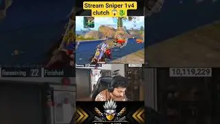 Stream Sniper dynamo 1v4 clutch😱❤️ #bgmi #shorts