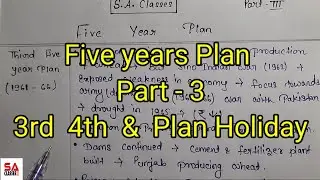 Five Year Plan | Part - 3 | Full video in Hindi | Third & Fourth Five Year Plan |Annual Plan Holiday