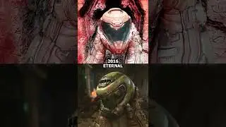 Doomguy's helmet in Doom 2016 vs Eternal #doom #doometernal #doomslayer