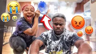 EXTREME BABY POWDER PRANK ON BOYFRIEND...*HILARIOUS*
