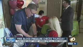 Free blood pressure checks Thursday