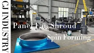 CNC metal shroud inlet spinning machine for exhaust panel fan, radiator fan