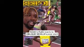 NOAH LYLES reacts to OBLIQUE SEVILLE's poor start at Tokyo 2025 World Championships.