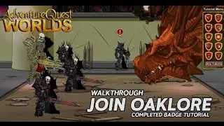FULL WALKTHROUGH /JOIN OAKLORE COMPLETED ALL ACHIEVEMENT BADGE TUTORIAL - AQW