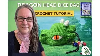 Как связать крючком сумку для игральных костей в виде головы дракона #crochetdragonhead #crochetdrawstringbag #crochetbag