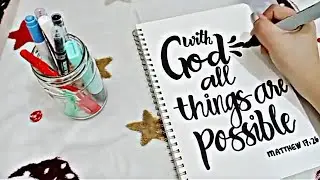 BIBLE VERSES: ABOUT FAITH | HAND LETTERING using SHARPIE MARKER || Che Creation