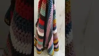 Striped scrap blanket free pattern and tutorial