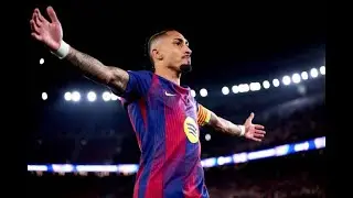 BARCELONE KONTINYE AP GENYEN NAN LIGA AN. RAPHINHA FE 2 GOL POU YO. 7 PWEN PWOVIZWA SOU REAL MADRID