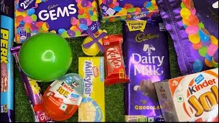 😋Favorite Childhood Chocolates Unboxing! (Gems, Milkybar, Kinder Joy)🤤