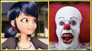 Marinette (Ladybug Miraculous 🐞🐞) got surgery to look like Pennywise and now she is too scary 😱🎃🎃!