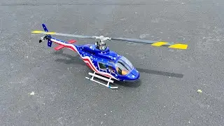 FLISHRC Roban Bell 206 450 v5 helicopter.  Maiden flights and tail rotor problem.