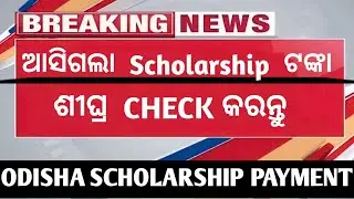 Odisha scholarship Money Credit  !! Odisha scholarship Date extend  !! Odisha scholarship