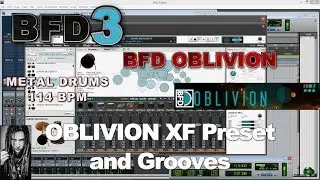 BFD OBLIVION XF Preset and Grooves 114 BPM - BFD3 Metal Drums
